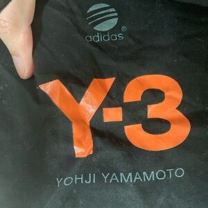 Vintage Y-3 Yohji Yamamoto Adidas Black Drawstring Tote Cloth Bag